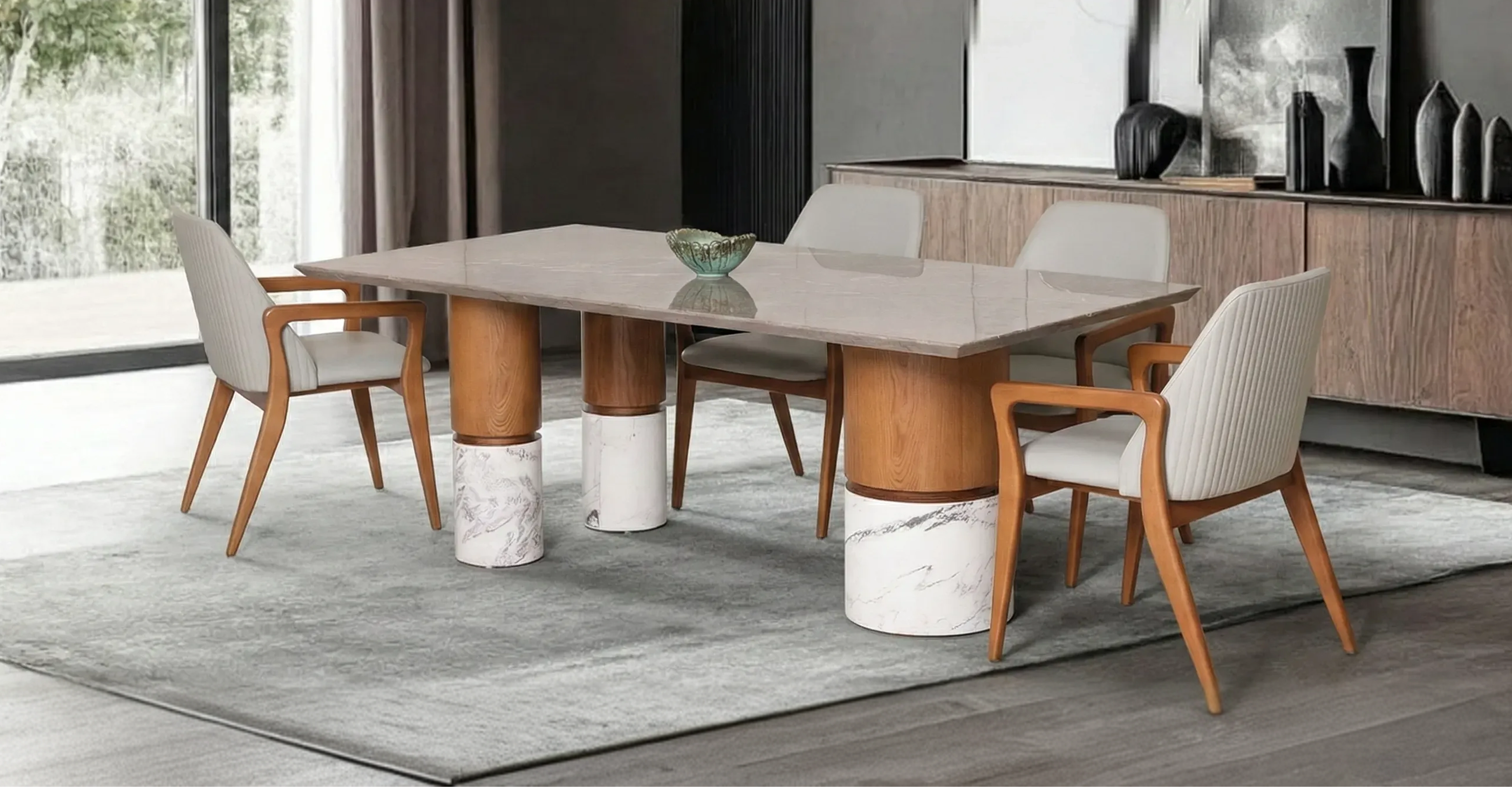 Custom Handcrafted Wooden Coffee Table with Refined Joinery